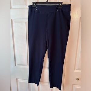 Bella Rose dark blue dress work pants. EUC